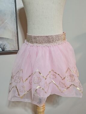 3 for $10 ✨ Sanrio Hello Kitty Pink Gold Glitter Tutu Skirt Size XS 4/5